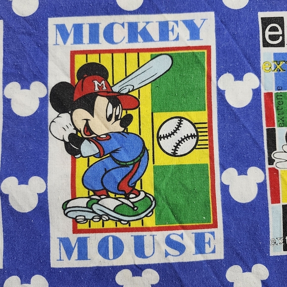Vintage Disney Mickey Mouse "Extreme Sports" Double Sided Duvet Cover Twin - Picture 4 of 6
